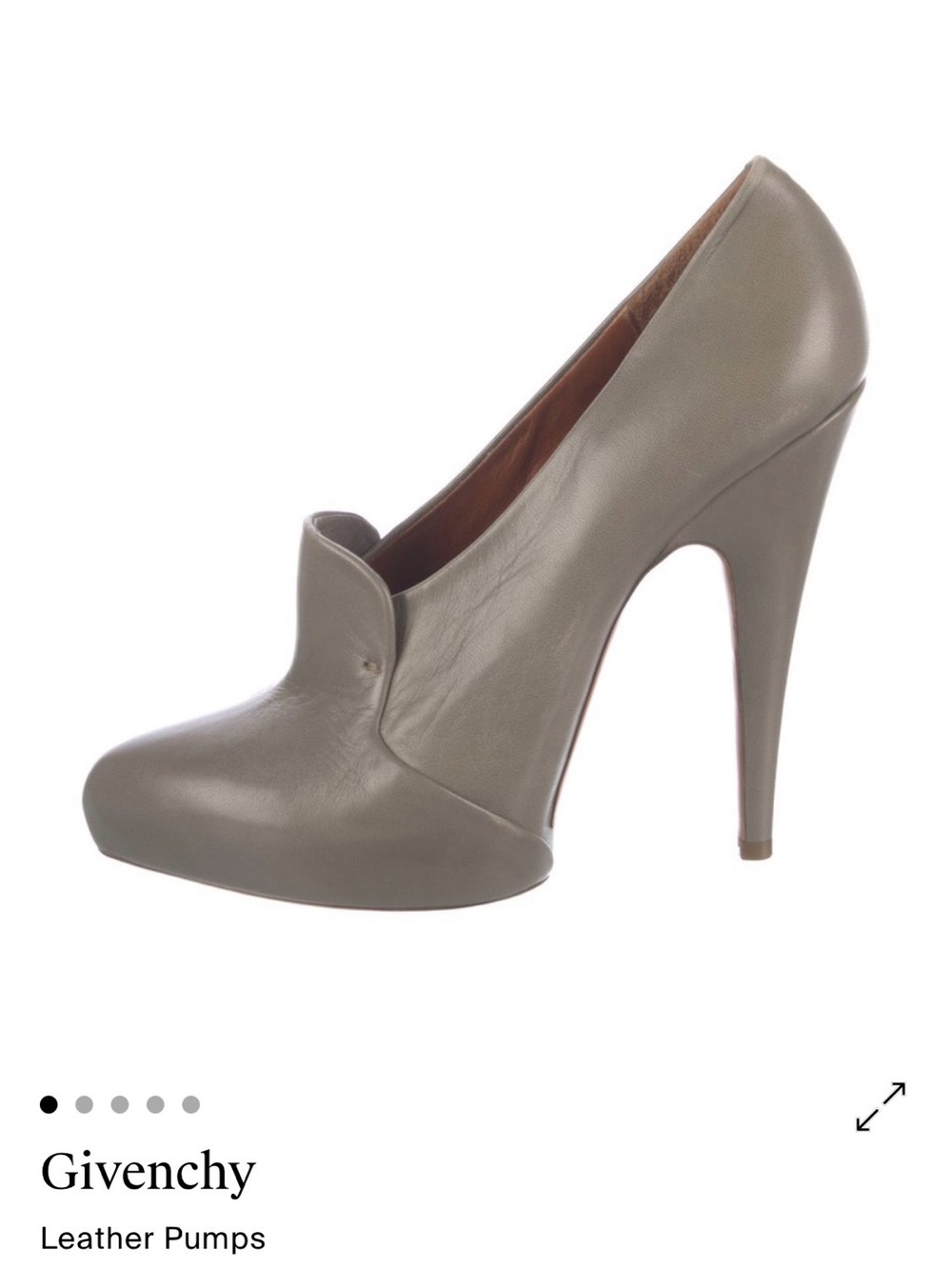 Givenchy Taupe Leather Stiletto Pumps